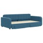 Trundle sofa bed with drawers blue velvet 100x200 cm by vidaXL, Beds and slatted bases - Ref: Foro24-3196983, Price: 303,92 €...