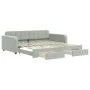 Trundle sofa bed with drawers light gray velvet 100x200 cm by vidaXL, Beds and slatted bases - Ref: Foro24-3196984, Price: 34...