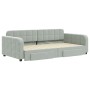 Sofá cama nido con cajones terciopelo gris claro 100x200 cm de vidaXL, Camas y somieres - Ref: Foro24-3196984, Precio: 351,23...