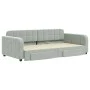 Trundle sofa bed with drawers light gray velvet 100x200 cm by vidaXL, Beds and slatted bases - Ref: Foro24-3196984, Price: 34...