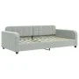 Trundle sofa bed with drawers light gray velvet 100x200 cm by vidaXL, Beds and slatted bases - Ref: Foro24-3196984, Price: 34...