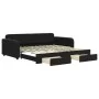 Trundle sofa bed with drawers black velvet 100x200 cm by vidaXL, Beds and slatted bases - Ref: Foro24-3196988, Price: 311,64 ...