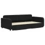 Sofá cama nido con cajones terciopelo negro 100x200 cm de vidaXL, Camas y somieres - Ref: Foro24-3196988, Precio: 311,39 €, D...
