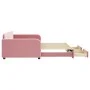 Sofá cama nido con cajones terciopelo rosa 100x200 cm de vidaXL, Camas y somieres - Ref: Foro24-3196987, Precio: 308,38 €, De...
