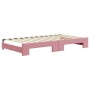 Ausziehbares Schlafsofa mit rosa Samtschubladen 100x200 cm von vidaXL, Betten und Lattenroste - Ref: Foro24-3196987, Preis: 3...