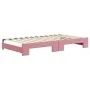 Sofá cama nido con cajones terciopelo rosa 100x200 cm de vidaXL, Camas y somieres - Ref: Foro24-3196987, Precio: 308,38 €, De...