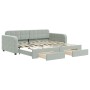 Sofá cama nido con cajones terciopelo gris claro 90x190 cm de vidaXL, Camas y somieres - Ref: Foro24-3196990, Precio: 285,00 ...