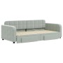 Trundle sofa bed with drawers light gray velvet 90x190 cm by vidaXL, Beds and slatted bases - Ref: Foro24-3196990, Price: 291...