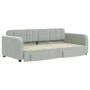 Trundle sofa bed with drawers light gray velvet 90x190 cm by vidaXL, Beds and slatted bases - Ref: Foro24-3196990, Price: 280...