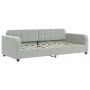 Trundle sofa bed with drawers light gray velvet 90x190 cm by vidaXL, Beds and slatted bases - Ref: Foro24-3196990, Price: 280...