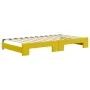Ausziehbares Schlafsofa mit Schubladen aus gelbem Samt, 100 x 200 cm von vidaXL, Betten und Lattenroste - Ref: Foro24-3196989...