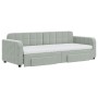 Trundle sofa bed with drawers light gray velvet 80x200 cm by vidaXL, Beds and slatted bases - Ref: Foro24-3196994, Price: 484...