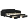 Sofá cama nido con cajones terciopelo negro 90x190 cm de vidaXL, Camas y somieres - Ref: Foro24-3196992, Precio: 287,15 €, De...