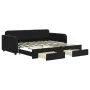 Trundle sofa bed with drawers black velvet 90x190 cm by vidaXL, Beds and slatted bases - Ref: Foro24-3196992, Price: 284,92 €...