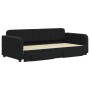 Sofá cama nido con cajones terciopelo negro 90x190 cm de vidaXL, Camas y somieres - Ref: Foro24-3196992, Precio: 287,15 €, De...