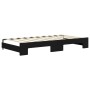 Sofá cama nido con cajones terciopelo negro 90x190 cm de vidaXL, Camas y somieres - Ref: Foro24-3196992, Precio: 287,15 €, De...