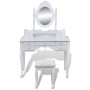 Dressing table with mirror and stool 7 drawers white by vidaXL, Bedroom Dressers - Ref: Foro24-241002, Price: 264,41 €, Disco...