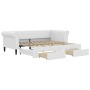Sofá cama nido con cajones cuero sintético blanco 90x200 cm de vidaXL, Camas y somieres - Ref: Foro24-3197732, Precio: 329,13...