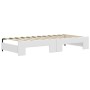 Sofá cama nido con cajones cuero sintético blanco 90x200 cm de vidaXL, Camas y somieres - Ref: Foro24-3197732, Precio: 329,13...