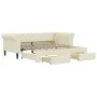 Trundle sofa bed with drawers cream synthetic leather 90x200 cm by vidaXL, Beds and slatted bases - Ref: Foro24-3197733, Pric...