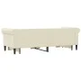 Trundle sofa bed with drawers cream synthetic leather 90x200 cm by vidaXL, Beds and slatted bases - Ref: Foro24-3197733, Pric...