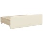 Trundle sofa bed with drawers cream synthetic leather 90x200 cm by vidaXL, Beds and slatted bases - Ref: Foro24-3197733, Pric...