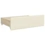 Trundle sofa bed with drawers cream synthetic leather 90x200 cm by vidaXL, Beds and slatted bases - Ref: Foro24-3197733, Pric...
