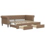 Sofá cama nido con cajones cuero sintético cappuccino 90x200 cm de vidaXL, Camas y somieres - Ref: Foro24-3197734, Precio: 31...