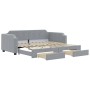 Sofá cama nido con cajones tela gris claro 80x200 cm de vidaXL, Camas y somieres - Ref: Foro24-3197665, Precio: 289,26 €, Des...