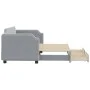 Trundle sofa bed with drawers light gray fabric 80x200 cm by vidaXL, Beds and slatted bases - Ref: Foro24-3197665, Price: 289...
