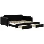 Trundle sofa bed with drawers black fabric 80x200 cm by vidaXL, Beds and slatted bases - Ref: Foro24-3197667, Price: 292,61 €...