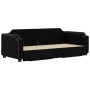 Ausziehbares Schlafsofa mit Schubladen, schwarzer Stoff, 80 x 200 cm von vidaXL, Betten und Lattenroste - Ref: Foro24-3197667...