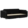 Trundle sofa bed with drawers black fabric 80x200 cm by vidaXL, Beds and slatted bases - Ref: Foro24-3197667, Price: 292,61 €...