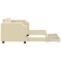 Trundle sofa bed with drawers cream fabric 80x200 cm by vidaXL, Beds and slatted bases - Ref: Foro24-3197669, Price: 291,51 €...