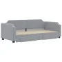 Trundle sofa bed with drawers light gray fabric 90x200 cm by vidaXL, Beds and slatted bases - Ref: Foro24-3197670, Price: 297...