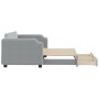 Trundle sofa bed with drawers light gray fabric 90x200 cm by vidaXL, Beds and slatted bases - Ref: Foro24-3197670, Price: 298...