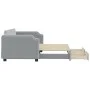 Trundle sofa bed with drawers light gray fabric 90x200 cm by vidaXL, Beds and slatted bases - Ref: Foro24-3197670, Price: 297...
