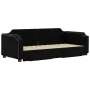 Trundle sofa bed with drawers black fabric 90x200 cm by vidaXL, Beds and slatted bases - Ref: Foro24-3197672, Price: 297,19 €...