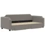 Trundle sofa bed with drawers taupe gray fabric 90x200 cm by vidaXL, Beds and slatted bases - Ref: Foro24-3197673, Price: 296...