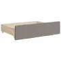 Trundle sofa bed with drawers taupe gray fabric 90x200 cm by vidaXL, Beds and slatted bases - Ref: Foro24-3197673, Price: 296...