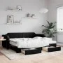 Sofá cama nido con cajones tela negro 100x200 cm de vidaXL, Camas y somieres - Ref: Foro24-3197677, Precio: 311,49 €, Descuen...