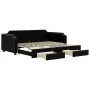 Trundle sofa bed with drawers black fabric 100x200 cm by vidaXL, Beds and slatted bases - Ref: Foro24-3197677, Price: 311,55 ...