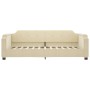 Sofá cama nido con cajones tela color crema 90x200 cm de vidaXL, Camas y somieres - Ref: Foro24-3197674, Precio: 299,26 €, De...