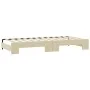 Sofá cama nido con cajones tela color crema 90x200 cm de vidaXL, Camas y somieres - Ref: Foro24-3197674, Precio: 299,78 €, De...