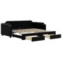 Trundle sofa bed with drawers black fabric 90x190 cm by vidaXL, Beds and slatted bases - Ref: Foro24-3197682, Price: 292,19 €...
