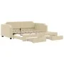 Trundle sofa bed with drawers cream fabric 100x200 cm by vidaXL, Beds and slatted bases - Ref: Foro24-3197679, Price: 306,72 ...
