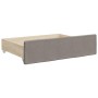 Trundle sofa bed with drawers taupe gray fabric 100x200 cm by vidaXL, Beds and slatted bases - Ref: Foro24-3197678, Price: 31...