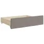 Trundle sofa bed with drawers taupe gray fabric 100x200 cm by vidaXL, Beds and slatted bases - Ref: Foro24-3197678, Price: 30...