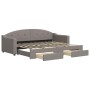 Trundle sofa bed with drawers taupe gray fabric 80x200 cm by vidaXL, Beds and slatted bases - Ref: Foro24-3197564, Price: 292...