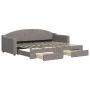 Trundle sofa bed with drawers taupe gray fabric 80x200 cm by vidaXL, Beds and slatted bases - Ref: Foro24-3197564, Price: 289...